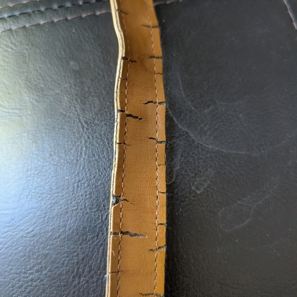 Belle Rose Vintage Leather Crossbody Multi Pocket Organizer Handbag Purse - Picture 12 of 12